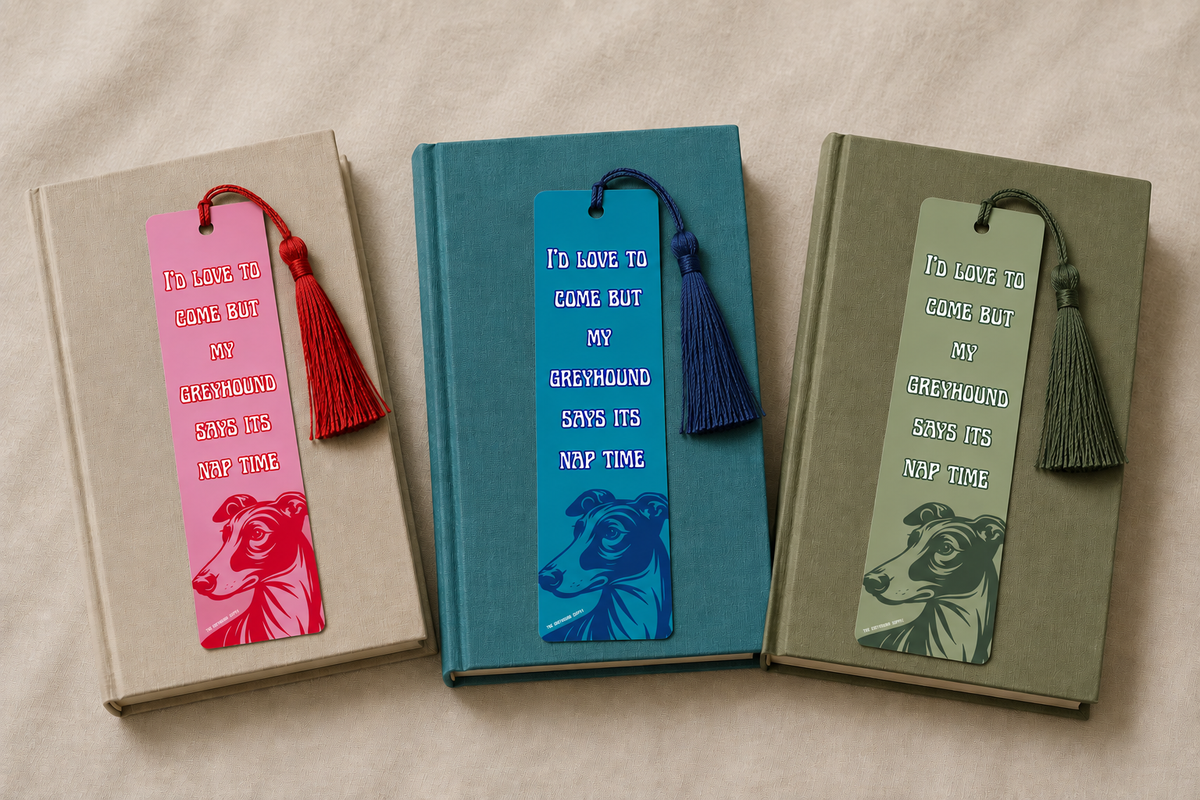 greyhound naptime bookmarks