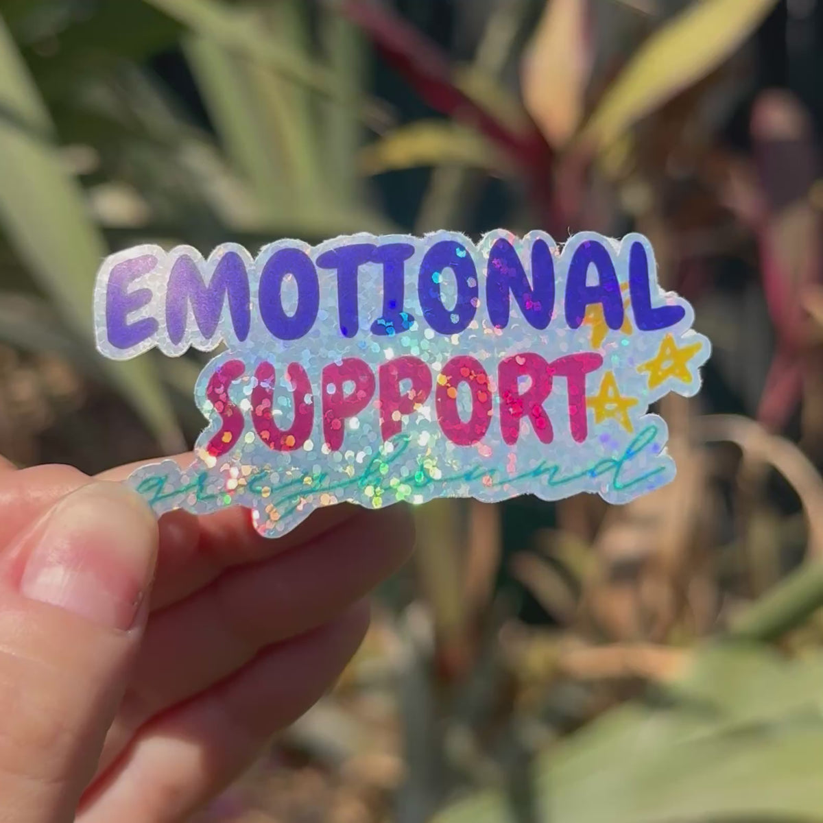 emotional support greyhound sticker